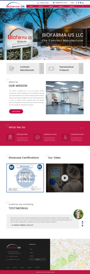 Web Design by Dream Logo Design for Biofarma - US, LLC | Design: #18147313
