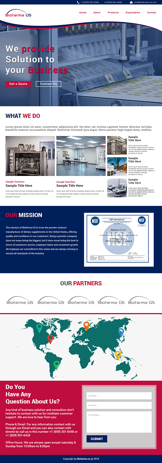 Web Design by RichardReyes for Biofarma - US, LLC | Design #18187101