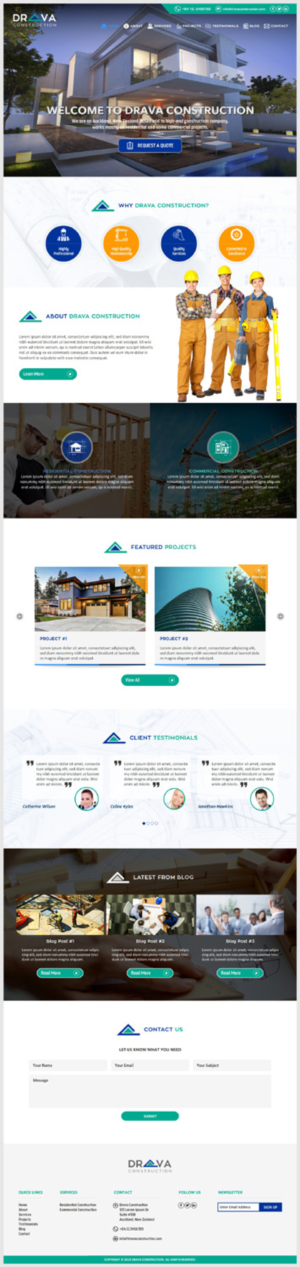 DRAVA CONSTRUCTION | Diseño Web por -Marc-
