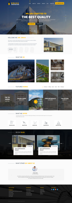 DRAVA CONSTRUCTION | Diseño Web por WebPixel