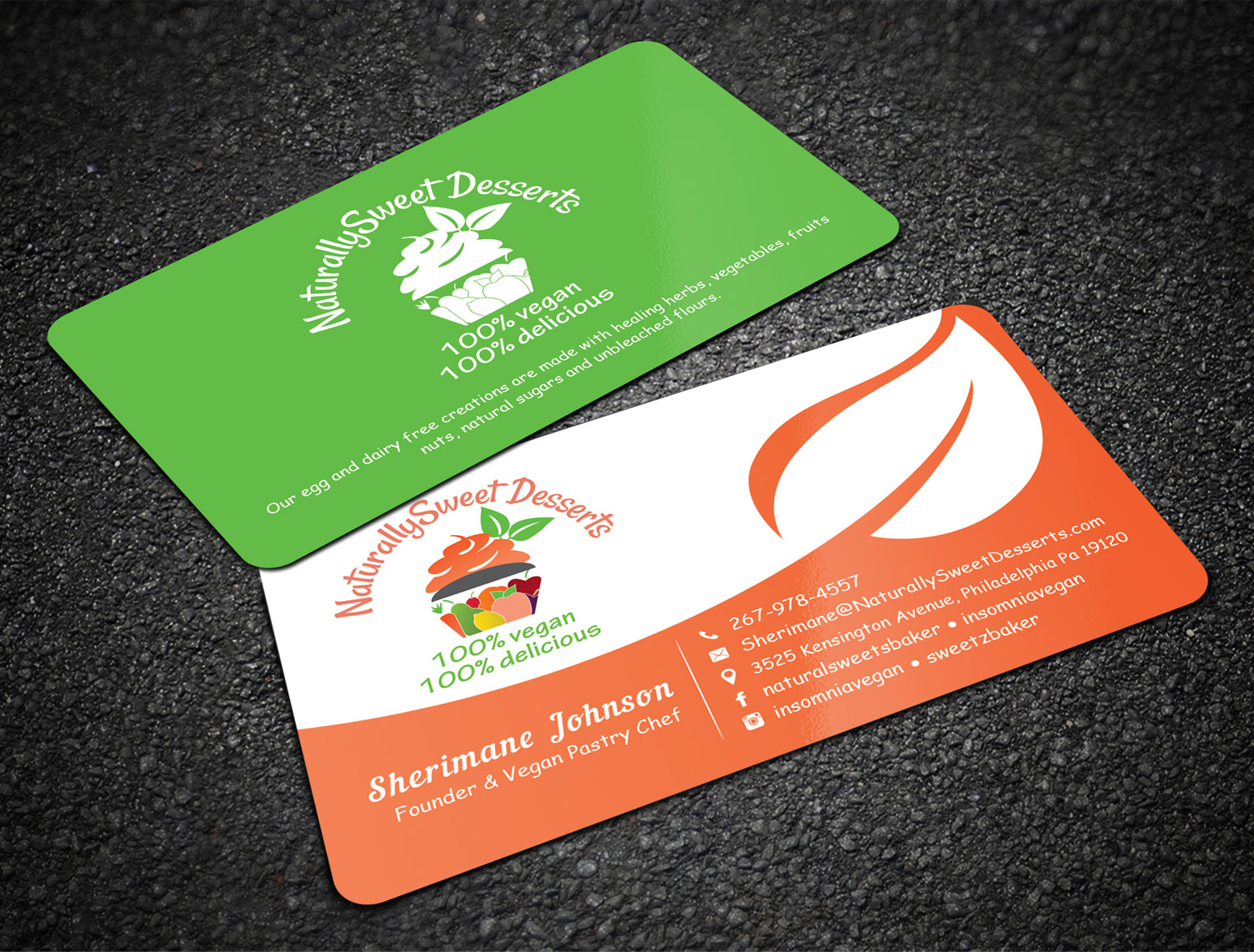 Business Card Design by Sandaruwan for NaturallySweet Desserts | Design #18112182