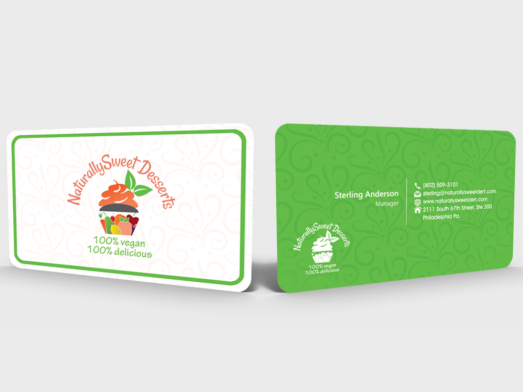 Business Card Design by Hardcore Design for NaturallySweet Desserts | Design #18096313