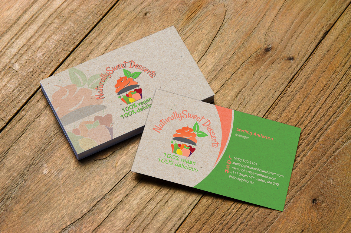 Visitenkarten-Design von Hardcore Design für NaturallySweet Desserts | Design #18096407
