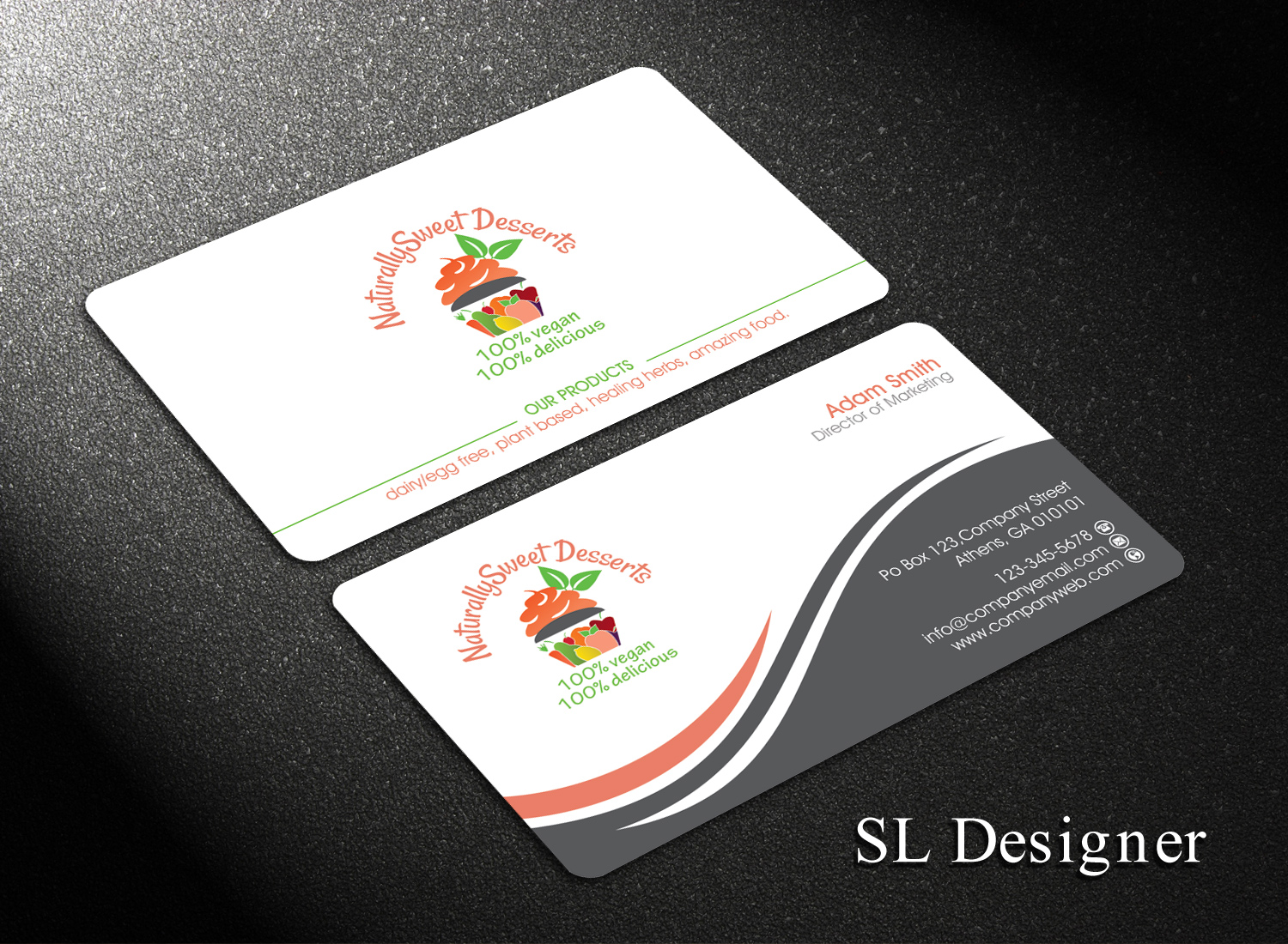 Business Card Design by SL Designer for NaturallySweet Desserts | Design #18095038