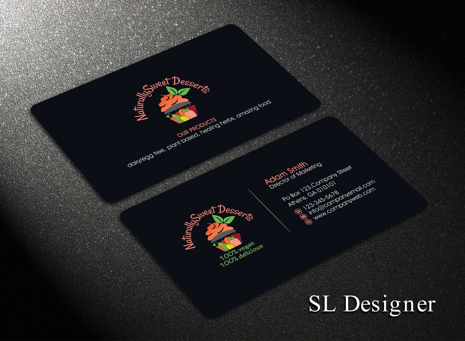 Business Card Design by SL Designer for NaturallySweet Desserts | Design #18095039