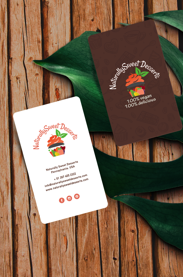 Business Card Design by Sarah Mathews for NaturallySweet Desserts | Design #18092738