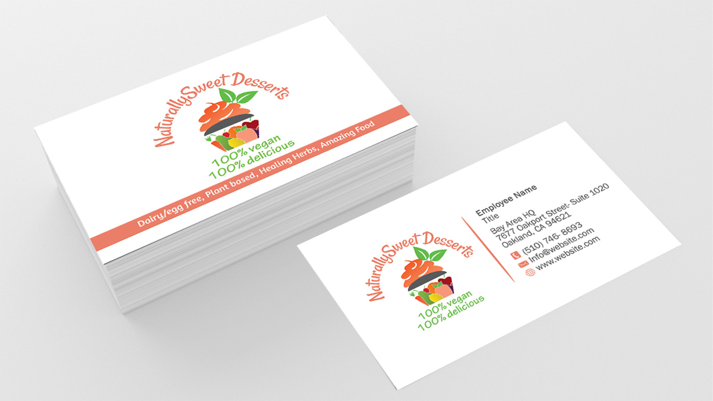 Business Card Design by Designs 2019 for NaturallySweet Desserts | Design #18092862