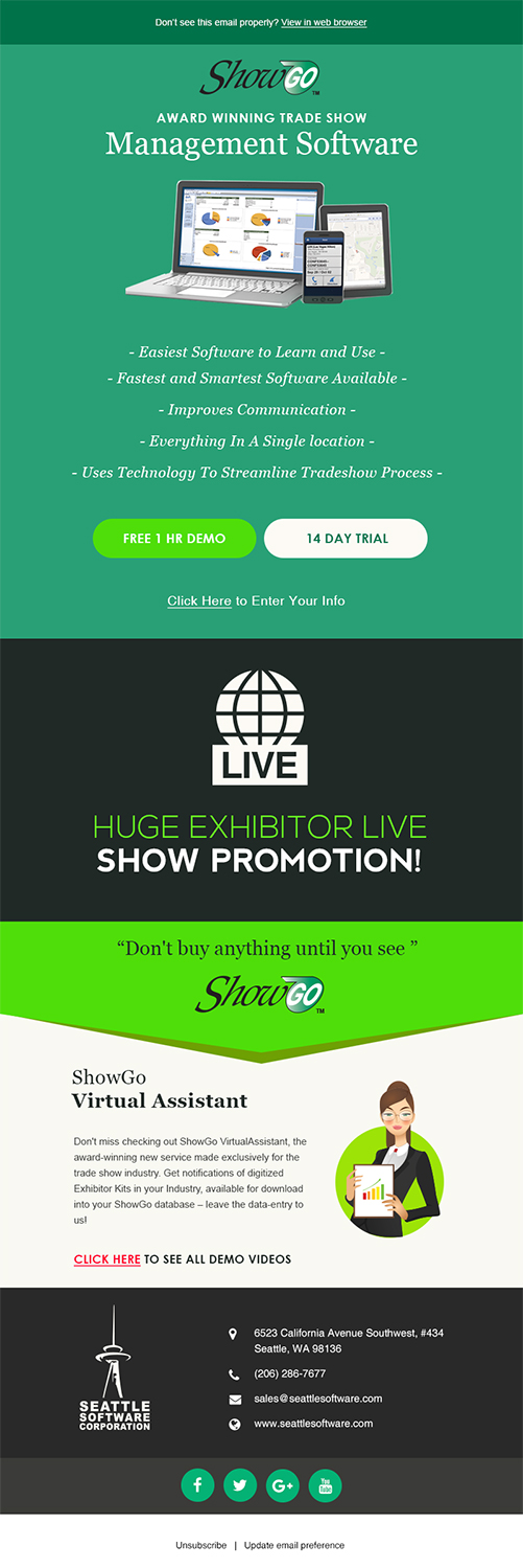 Email Marketing Design by Expert Designer for Seattle Software Corporation | Design #18094590