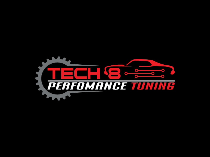 Professional, Masculine, Car Racing Logo Design for Tech 8 Tuning, Tech