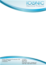 Letterhead Design by bookie for Iconic Electrical Products LTD | Design #48503