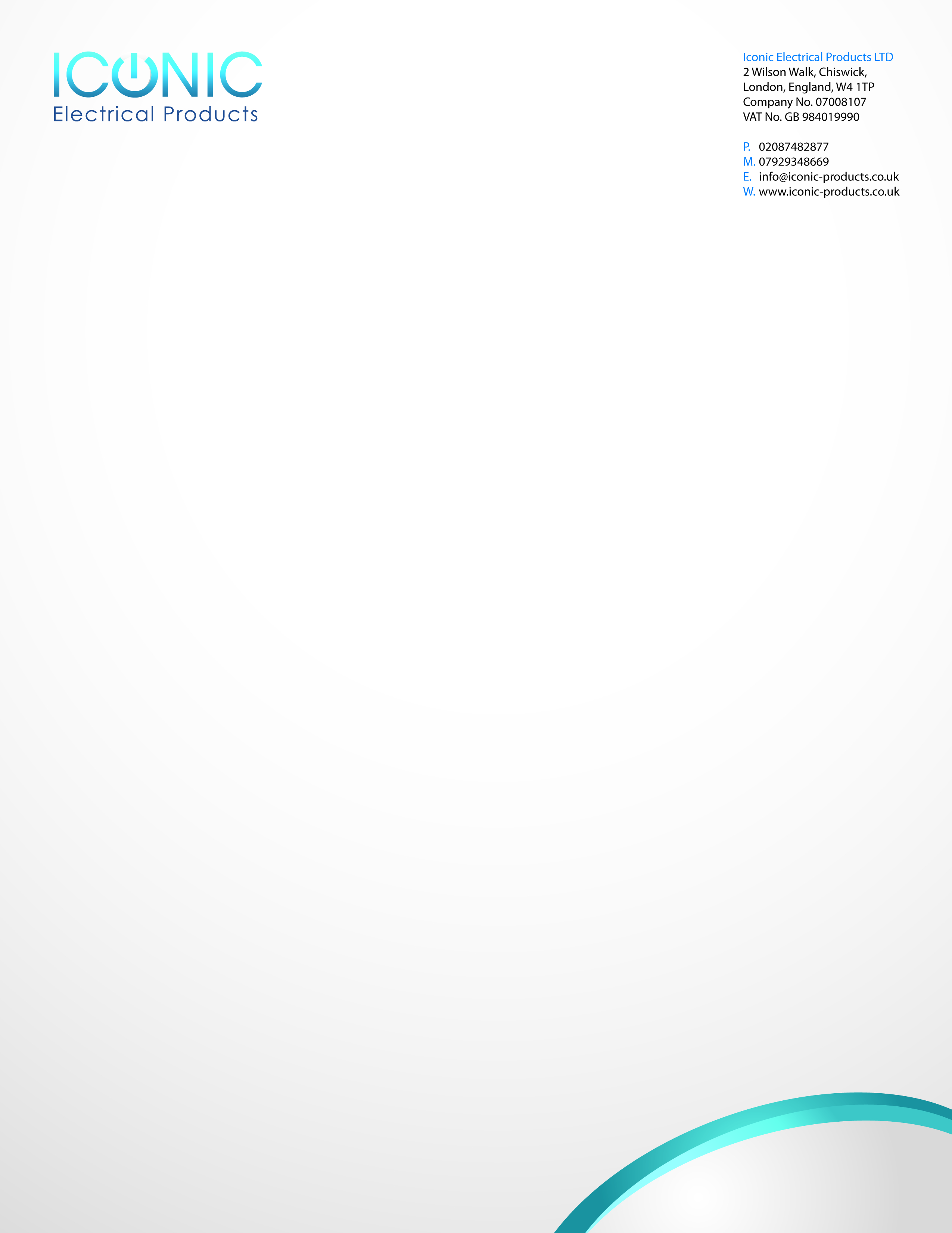 Letterhead Design by isabel de chaurand for Iconic Electrical Products LTD | Design #47835