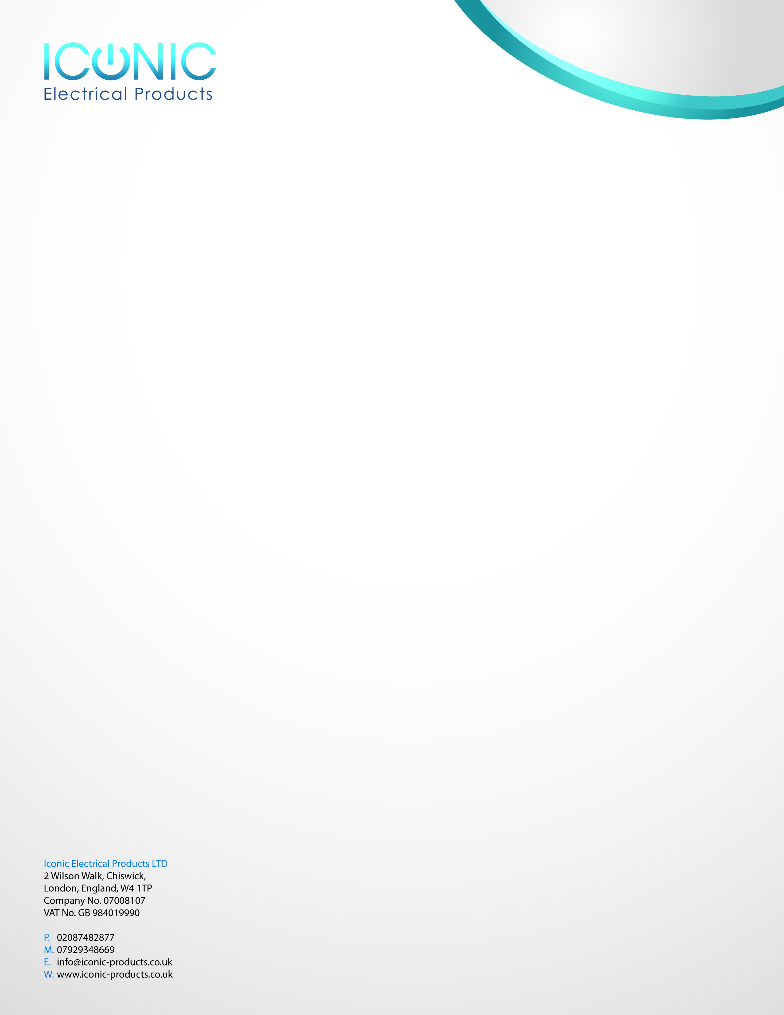 Briefkopf-Design von isabel de chaurand für Iconic Electrical Products LTD | Design #47836