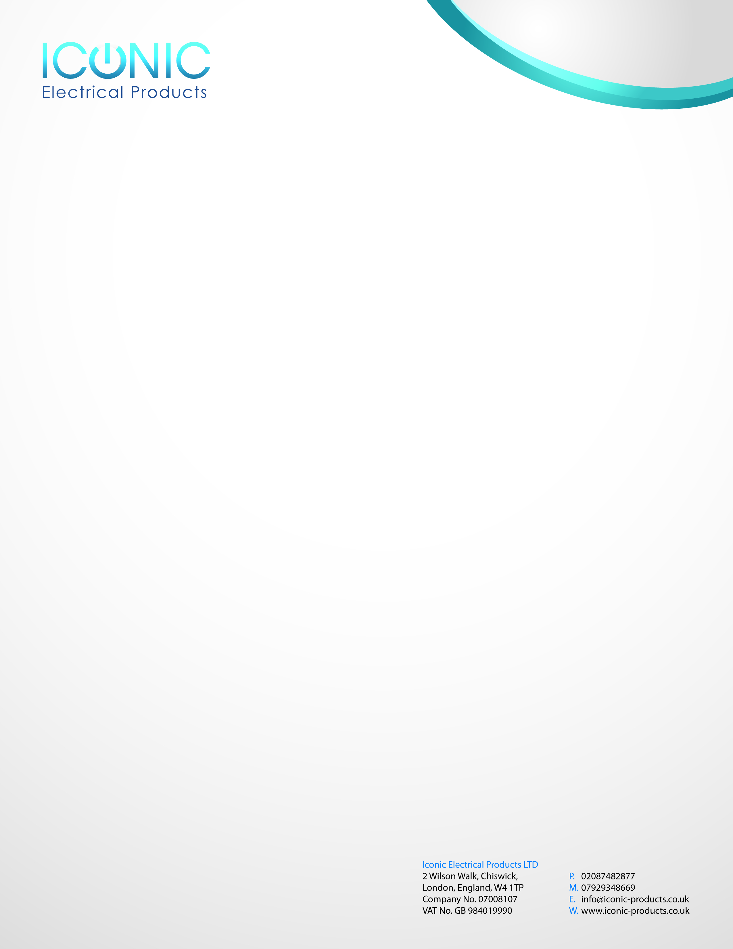 Briefkopf-Design von isabel de chaurand für Iconic Electrical Products LTD | Design #47839