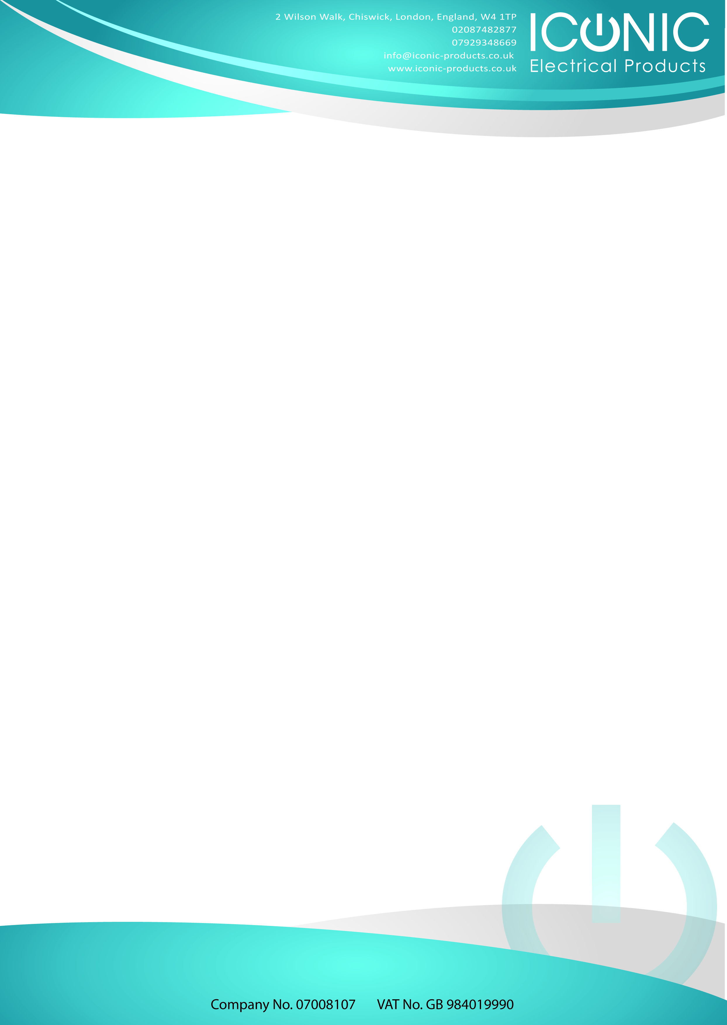 Briefkopf-Design von Jason Farrell für Iconic Electrical Products LTD | Design #47290