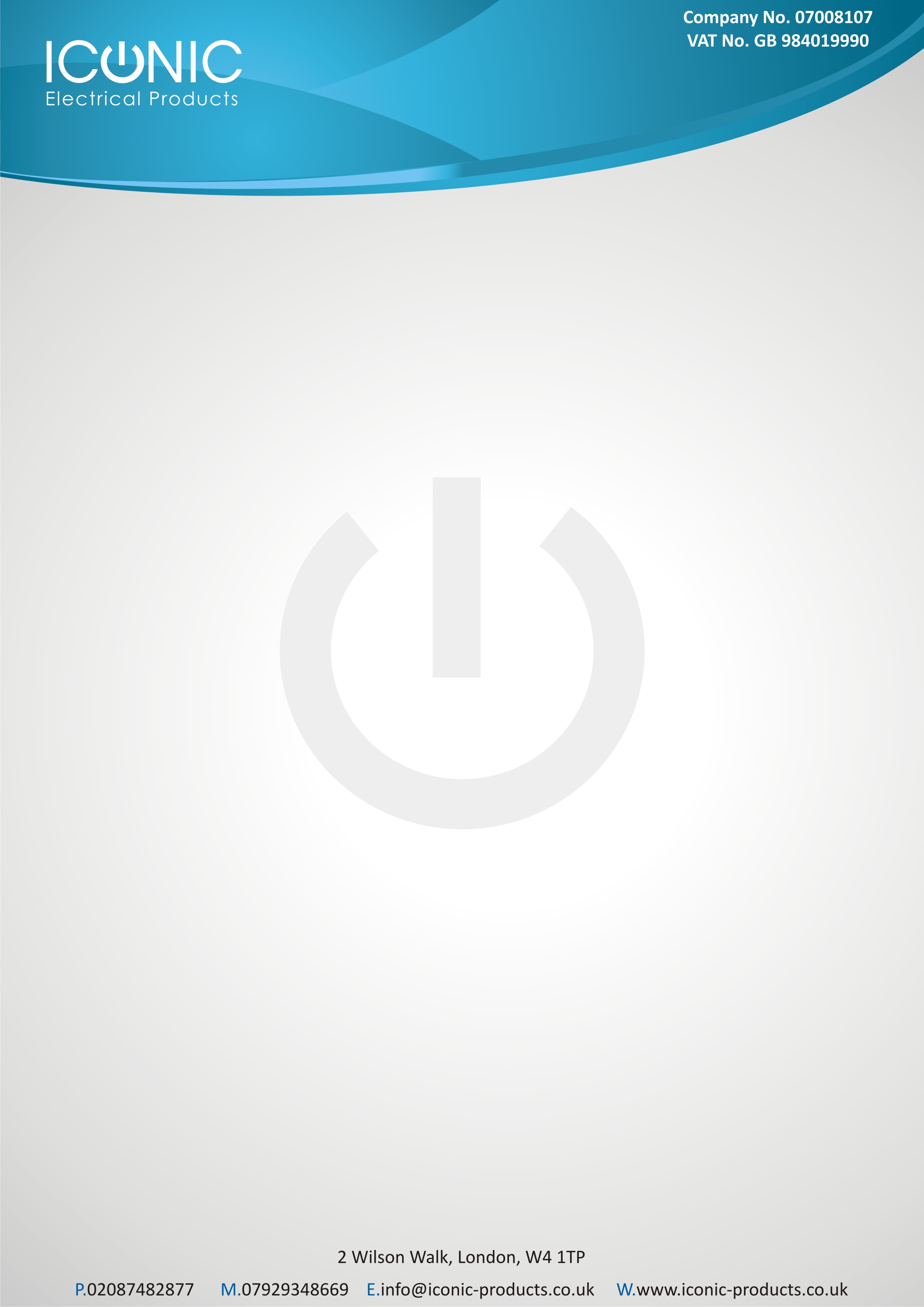 Letterhead Design by avdhesh for Iconic Electrical Products LTD | Design #53453