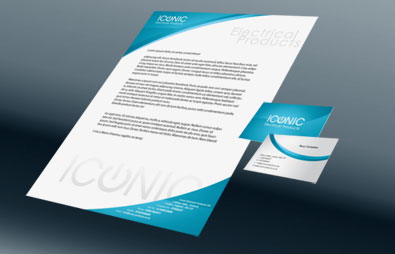 Letterhead Design by Olga Blankenship for Iconic Electrical Products LTD | Design #47491