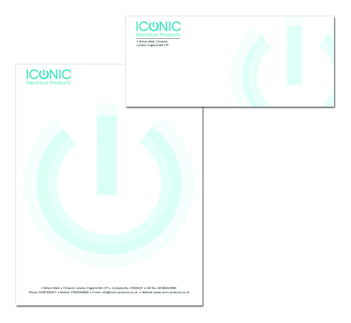 Briefkopf-Design von Sarlyn Oduber für Iconic Electrical Products LTD | Design #47963