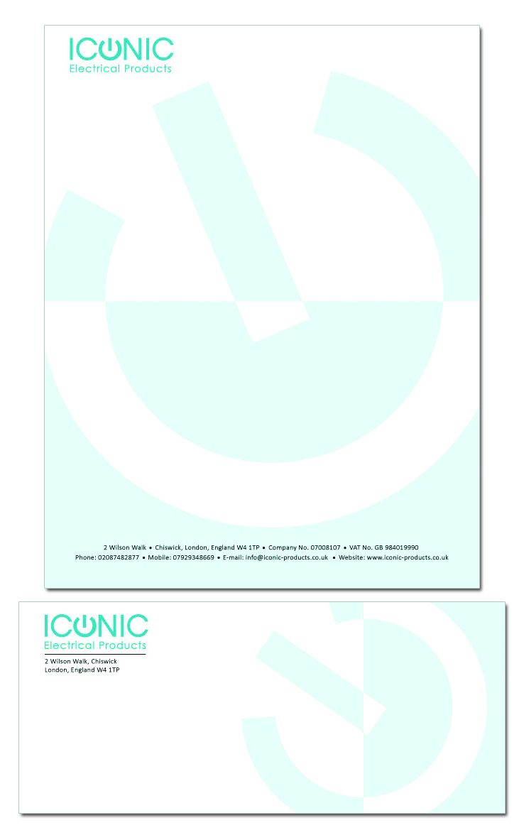 Letterhead Design by Sarlyn Oduber for Iconic Electrical Products LTD | Design #47966