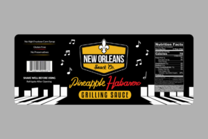 New Orleans Snack Co Grilling Sauce  | Diseño de Etiqueta por Valtti Design