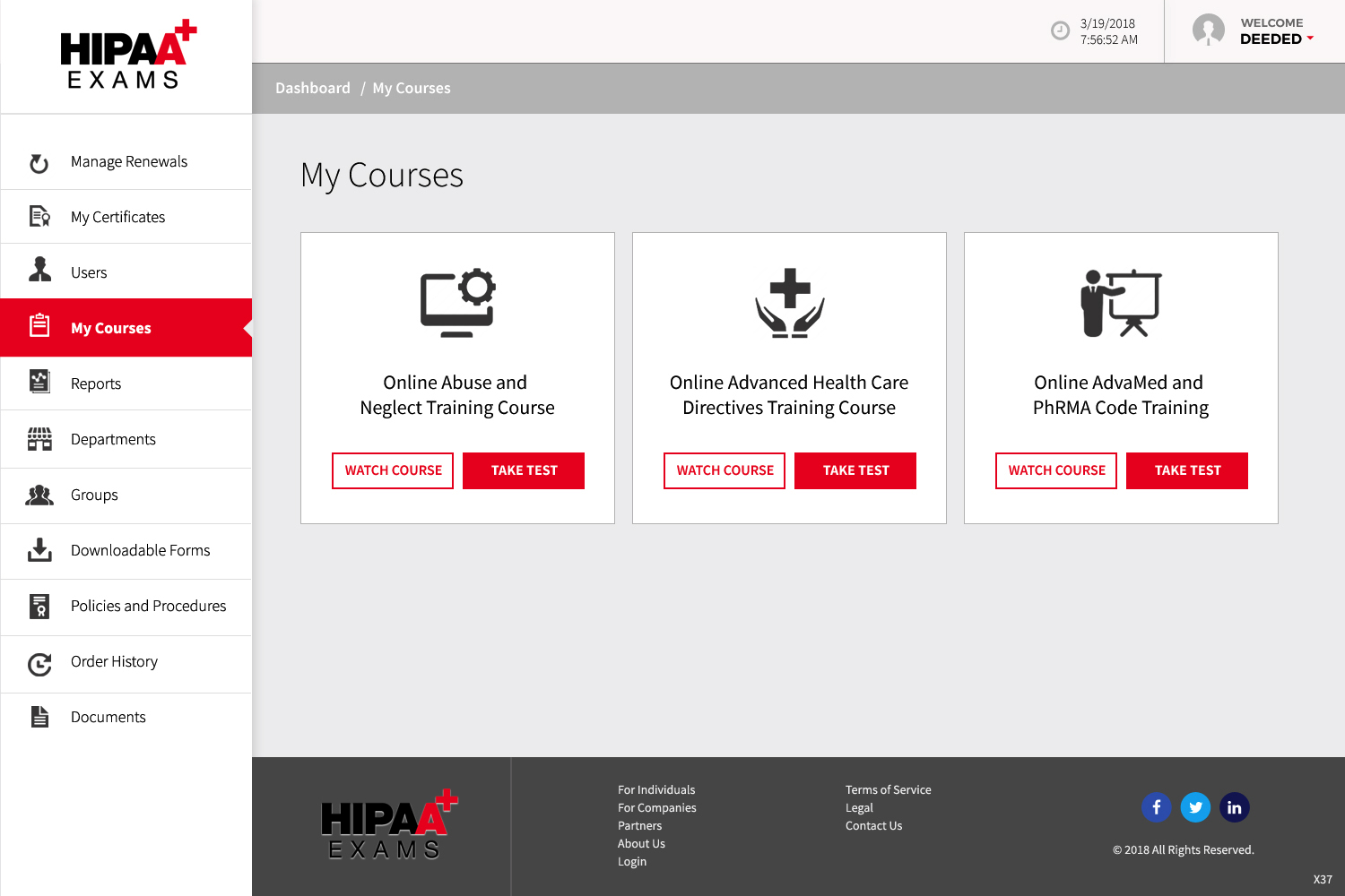 Diseño Web por pb para HIPAA Exams | Diseño #18105148