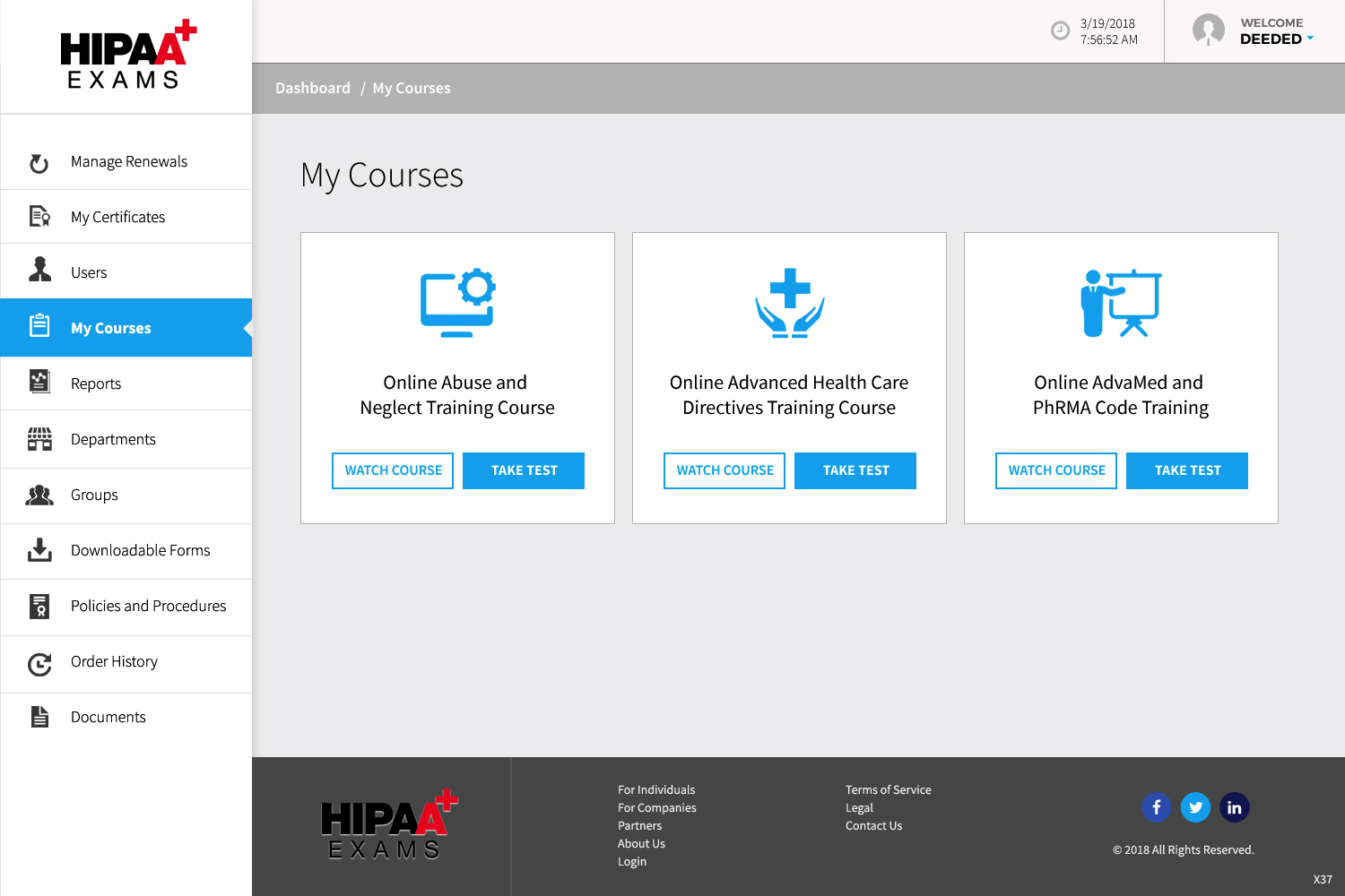 Web Design by pb for HIPAA Exams | Design #18115693