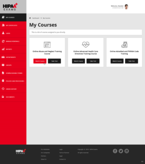 Diseño Web por pb para HIPAA Exams | Diseño: #18115698