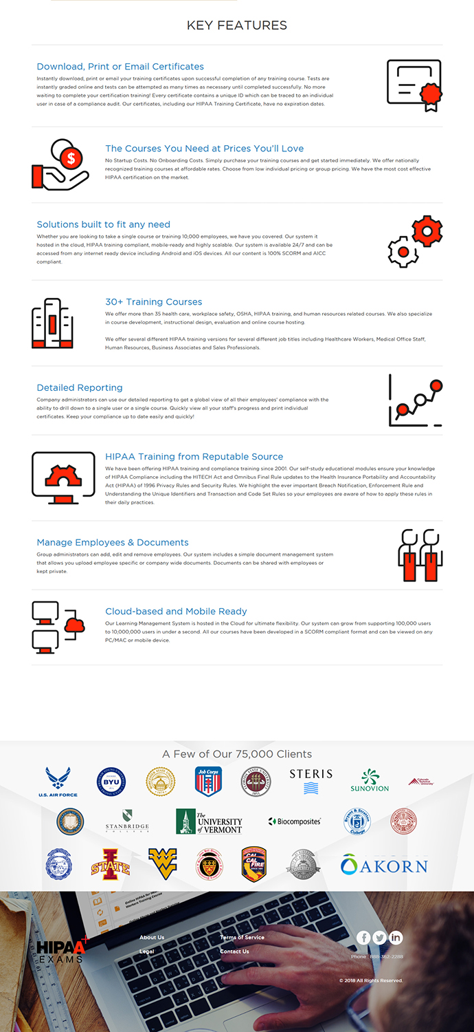 Web Design by Ved Web Services for HIPAA Exams | Design #18104594