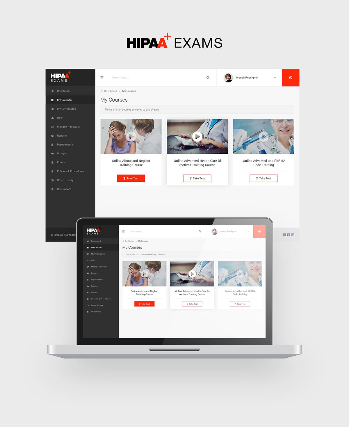 Diseño Web por Ved Web Services para HIPAA Exams | Diseño #18112766