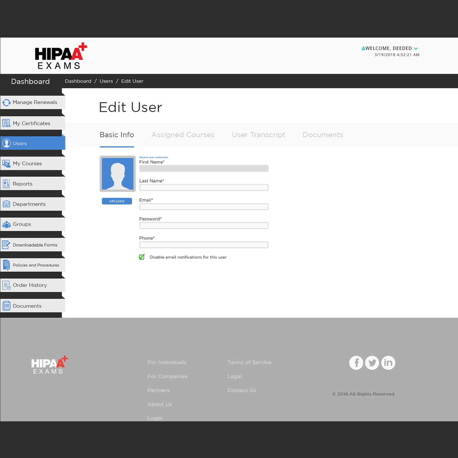 Diseño Web por seobizplanet1 para HIPAA Exams | Diseño #18103087