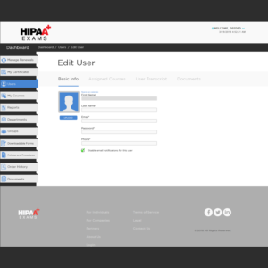 Diseño Web por seobizplanet1 para HIPAA Exams | Diseño: #18103087