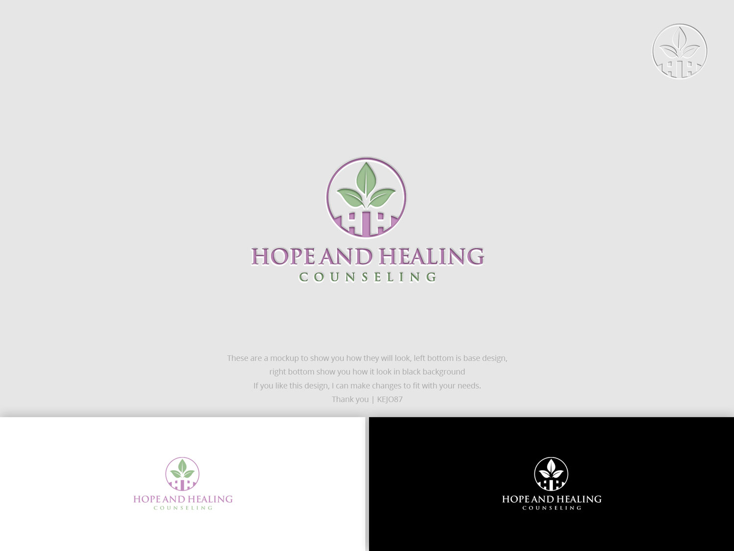 Logo Design by Kejo87 for Hope and Healing Counseling | Design #18106011