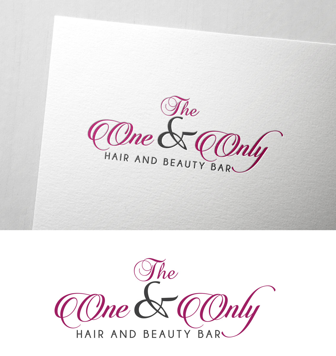 Logo Design by Impressive Solutions for The One & Only Hair and Beauty Bar | Design #18113825