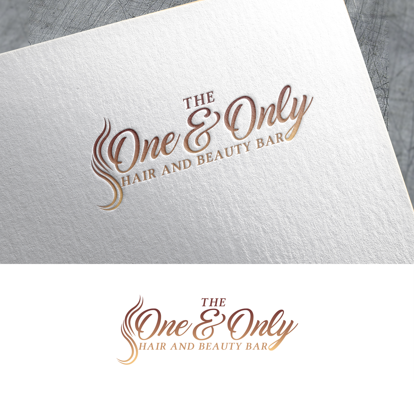 Logo Design by Impressive Solutions for The One & Only Hair and Beauty Bar | Design #18113837