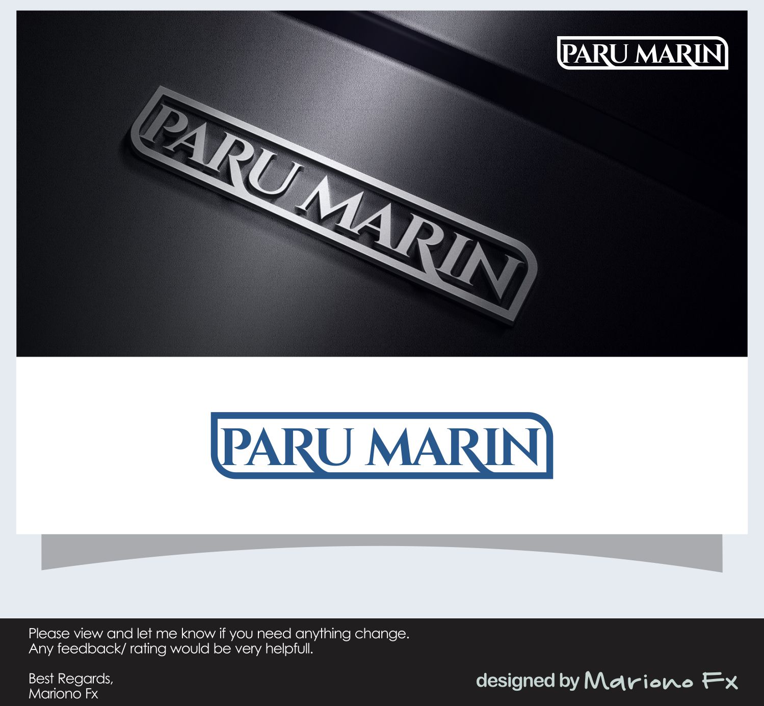 Logo Design by Mariono Fx for this project | Design #18120622