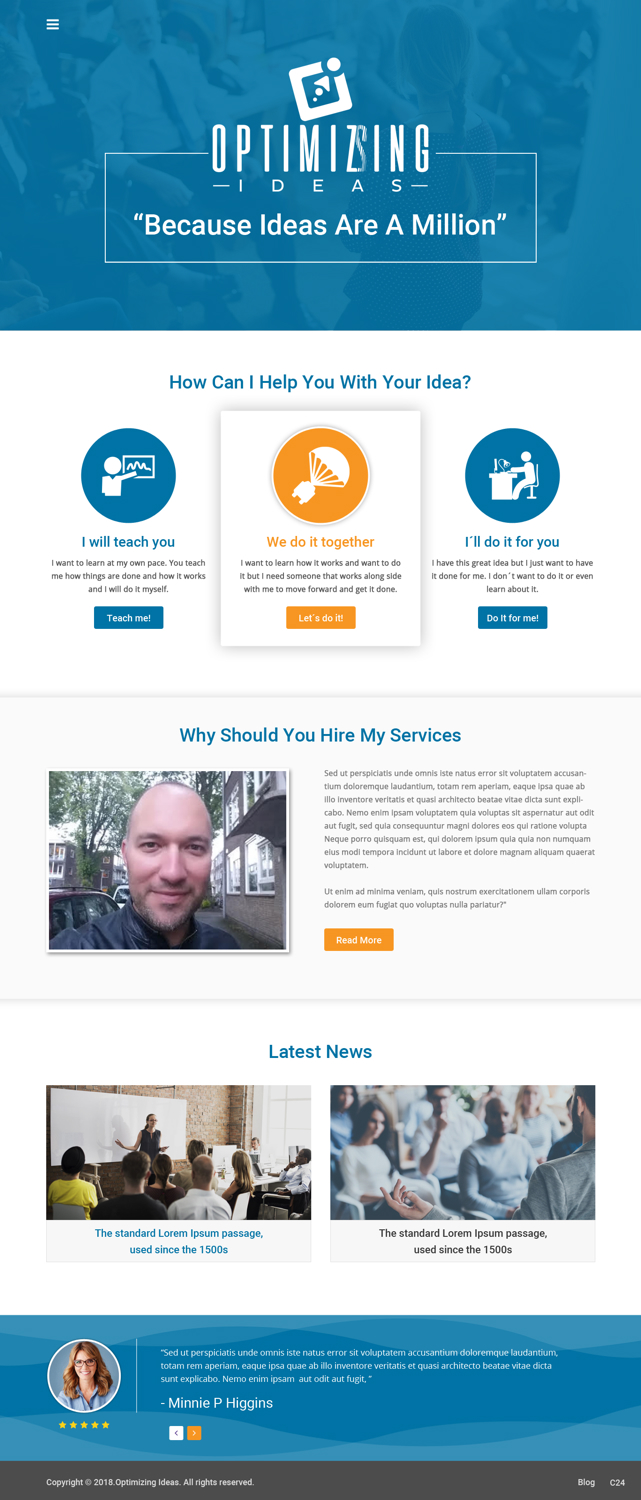Web Design by pb for Optimizingideas | Design #18174060
