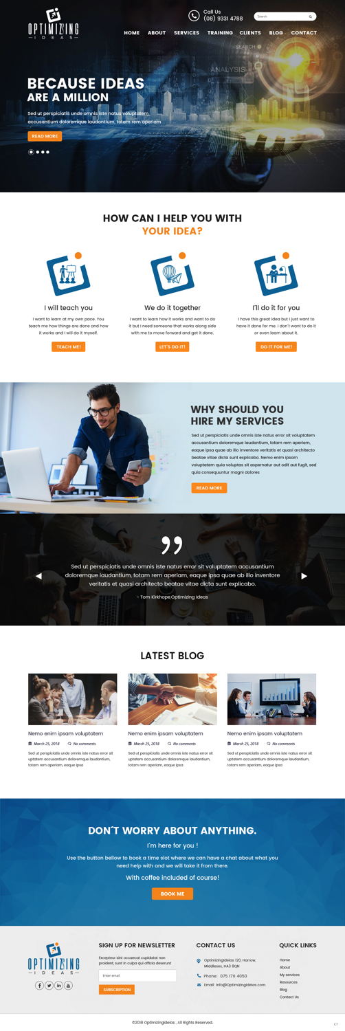 Diseño Web por pb para Optimizingideas | Diseño #18183963