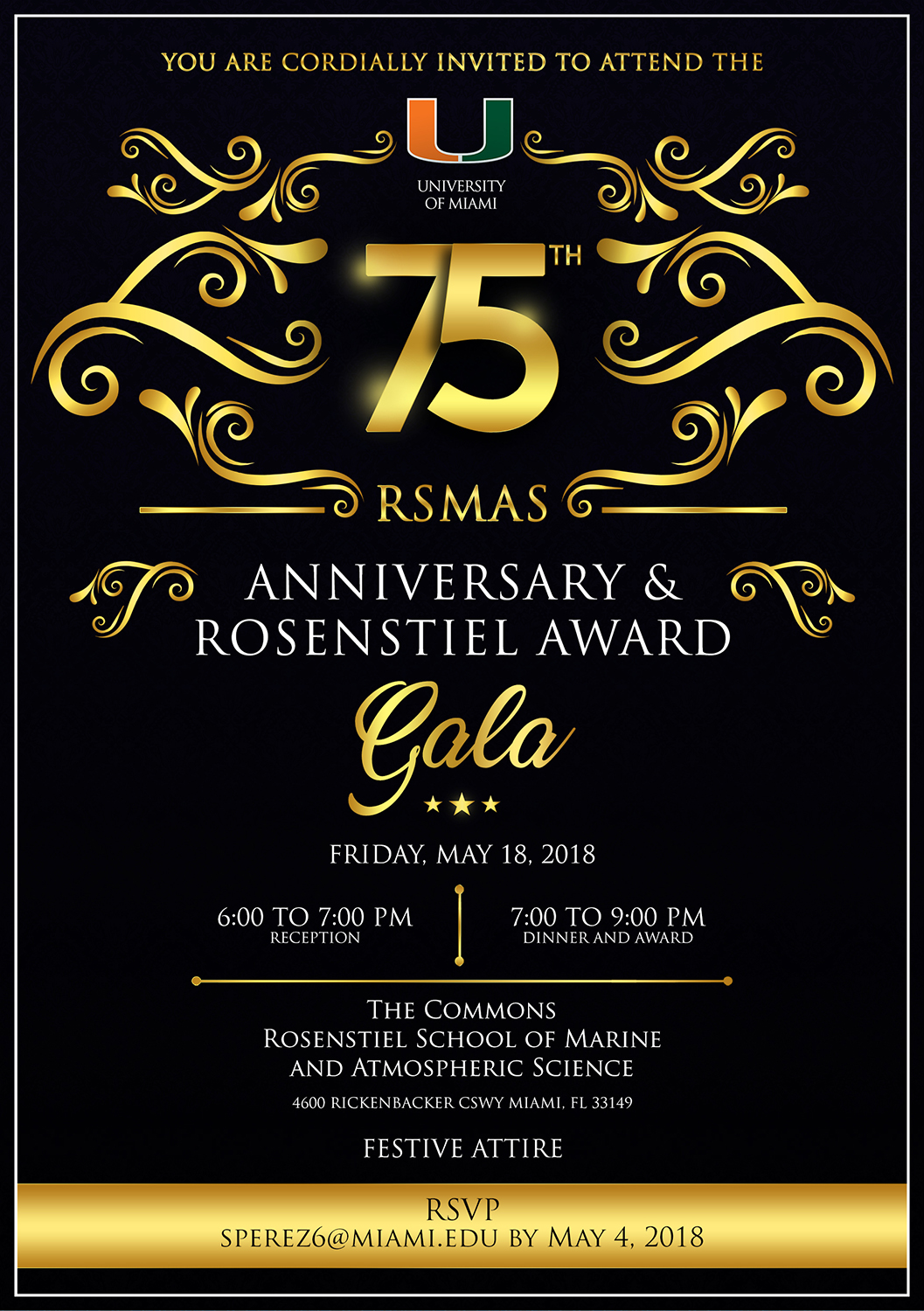 Invitation Design by EA5Designs for University of Miami-RSMAS | Design #18129175