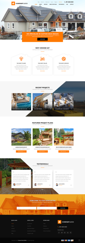 Web Design par Jyotsna Dutta pour Upper Cut Construction Inc  | Design : #18139405