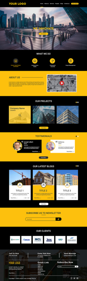 Web Design par bdesigner9 pour Upper Cut Construction Inc  | Design : #18135928