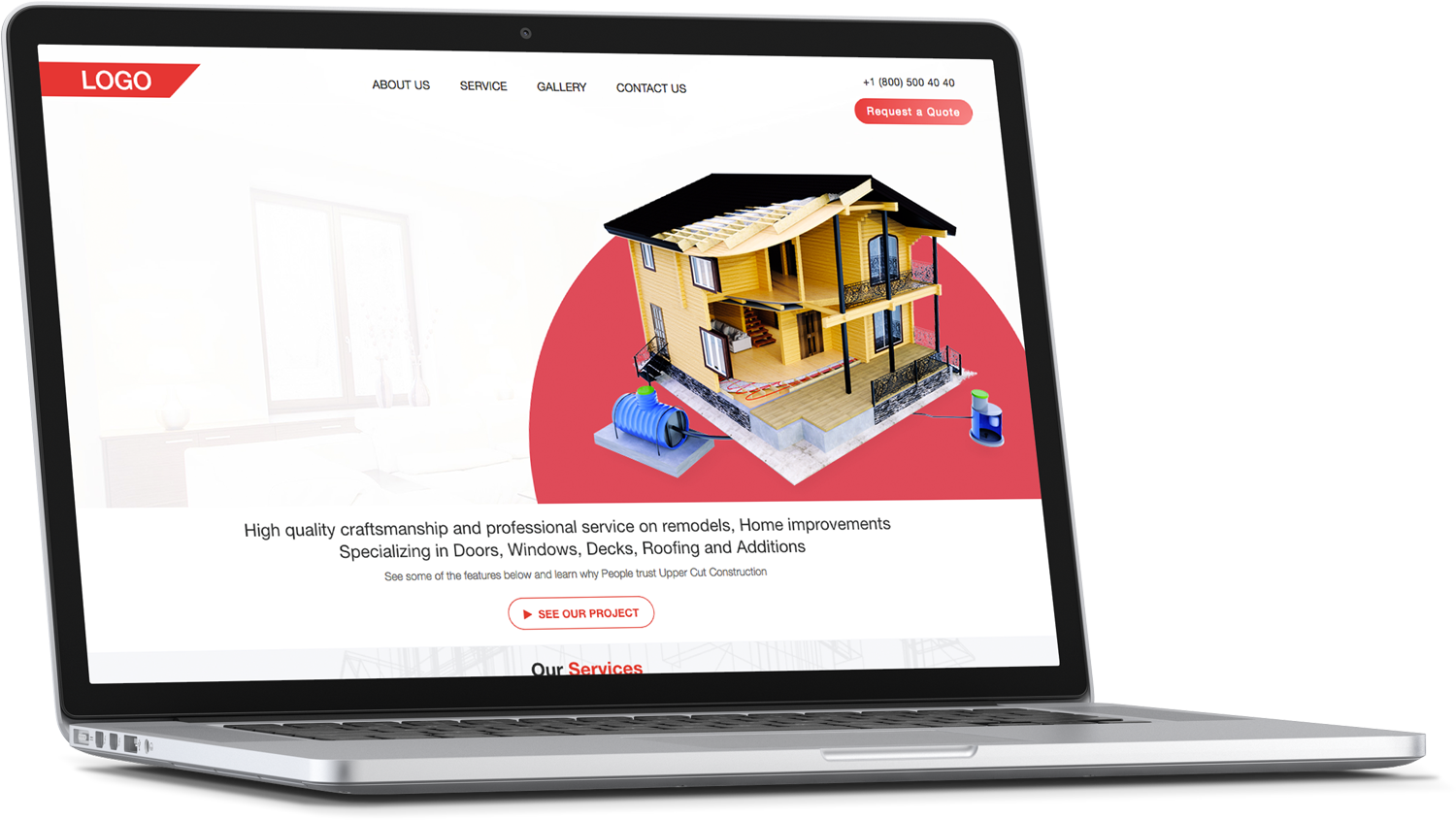 Web-Design von cCopilot für Upper Cut Construction Inc  | Design #18115468
