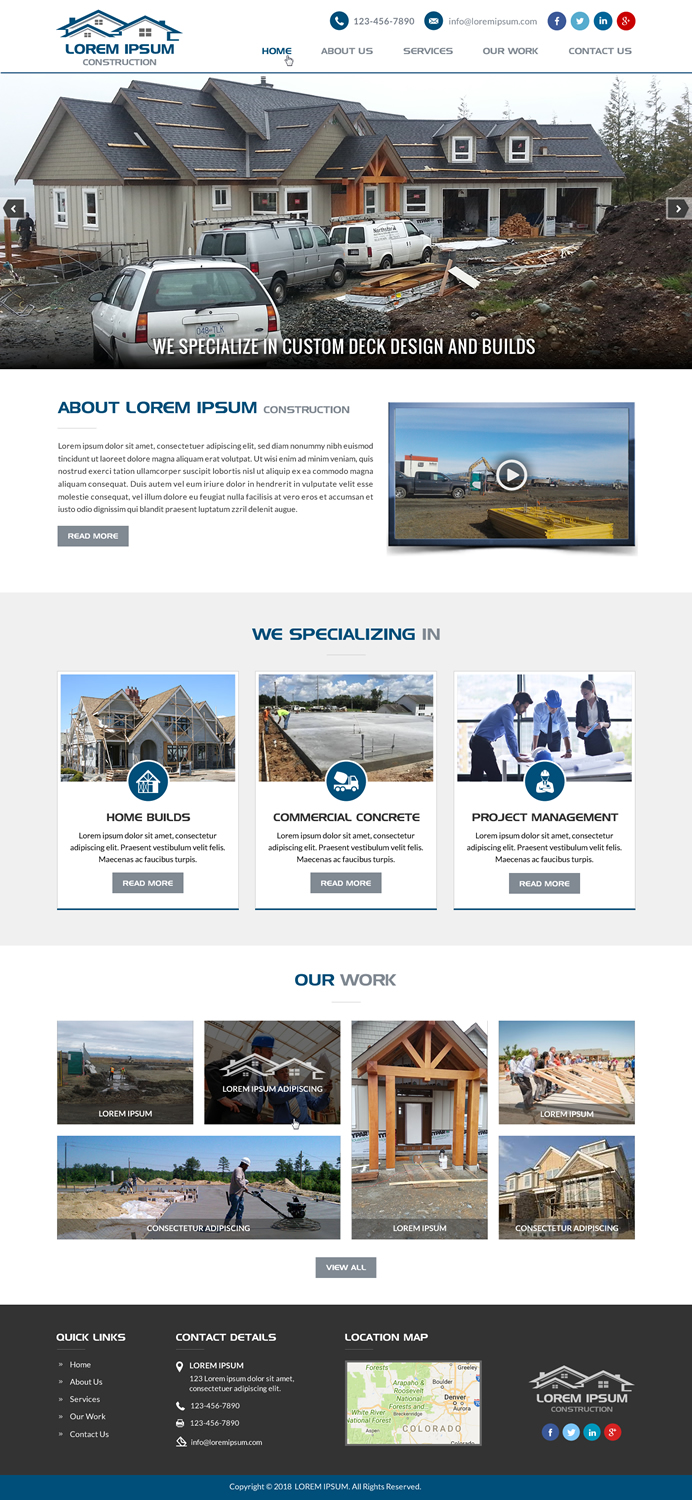 Web Design par Creative Design pour Upper Cut Construction Inc  | Design : #18146911