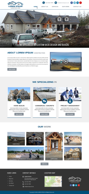 Web Design par Creative Design pour Upper Cut Construction Inc  | Design : #18146911