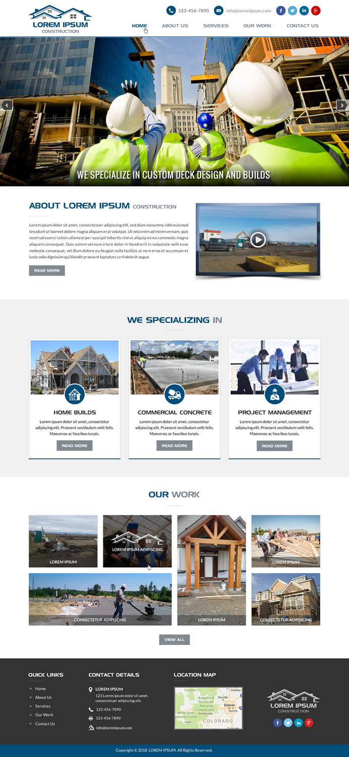 Web-Design von Creative Design für Upper Cut Construction Inc  | Design #18146912