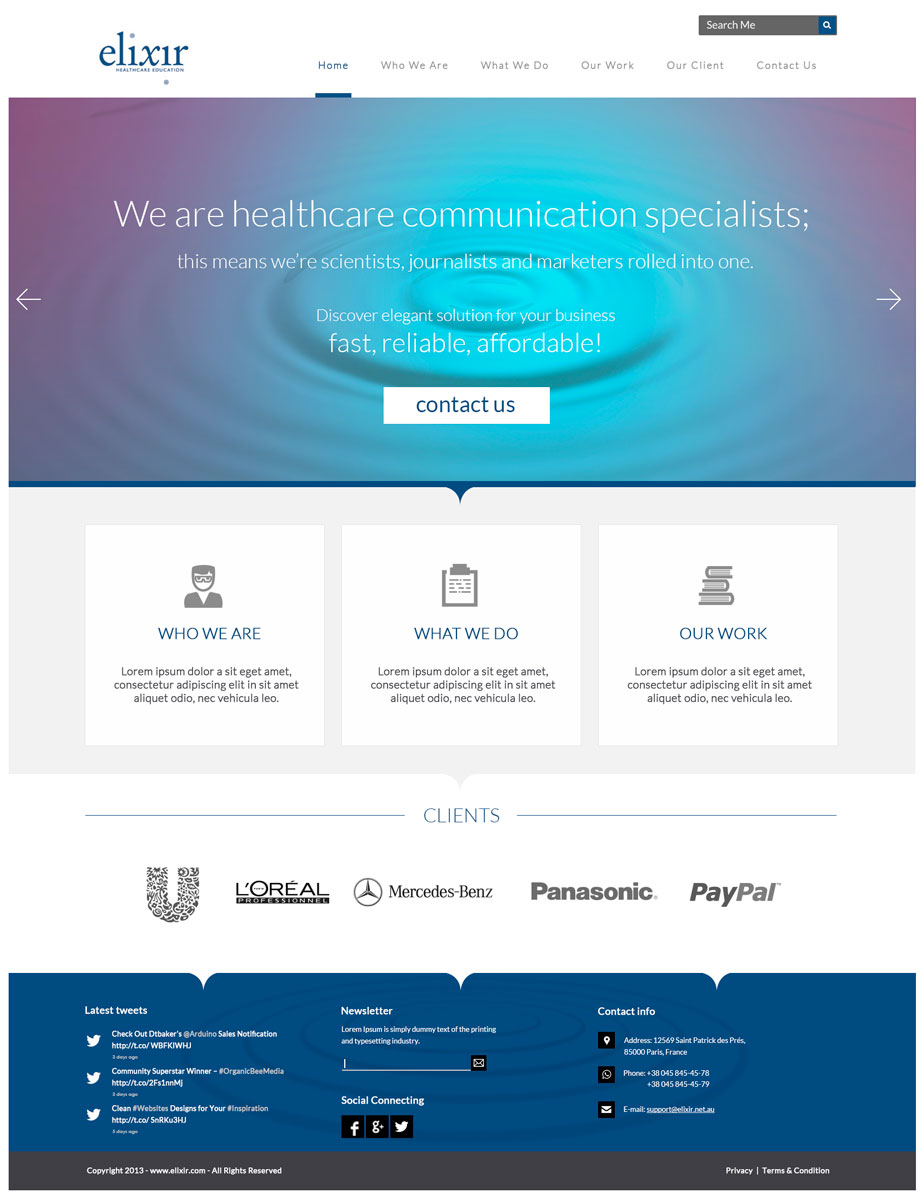 Web Design par Visualland pour Elixir Healthcare Education | Design #2823163