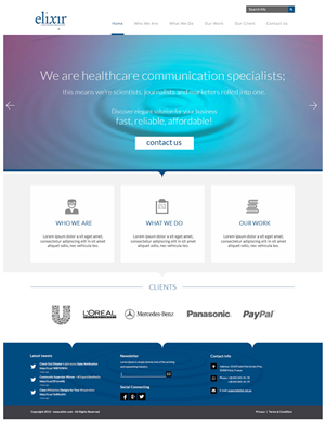 Design for company homepage promoting to the pharmaceutical industry | Web-Design von Visualland