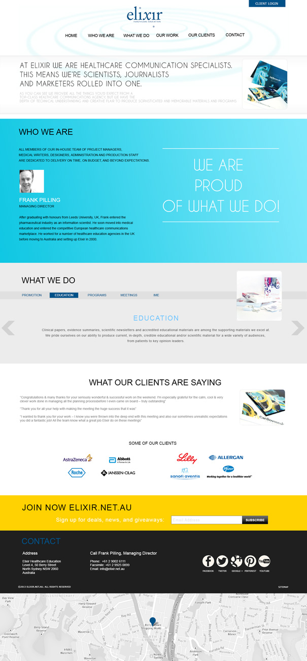 Web Design by NABS DESIGN for Elixir Healthcare Education | Design #2789279