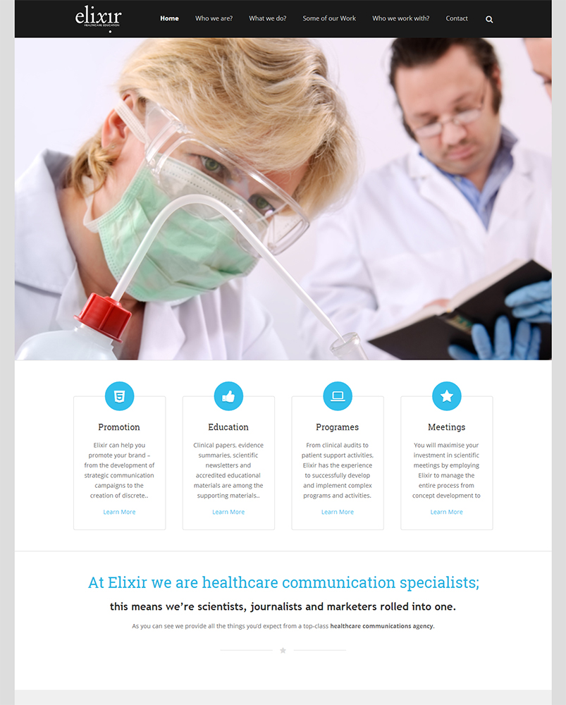 Web Design by M79 for Elixir Healthcare Education | Design #2832638