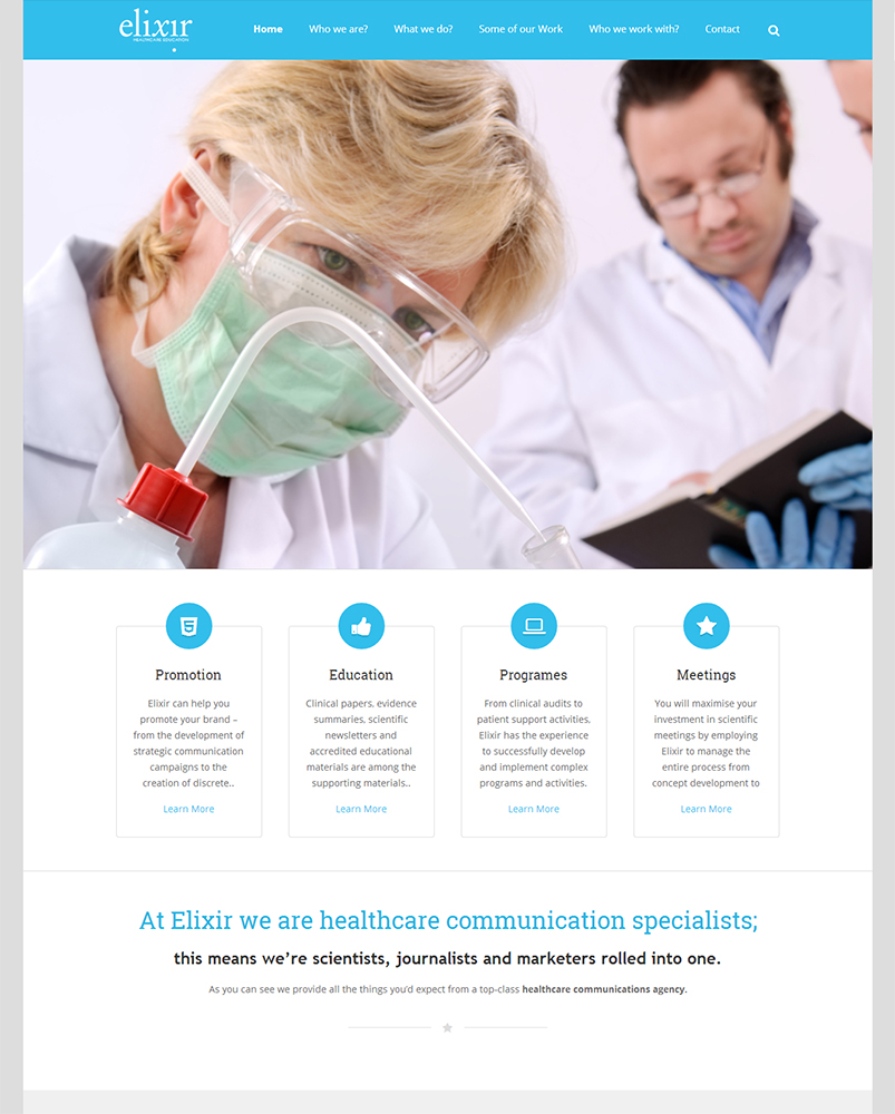 Web Design by M79 for Elixir Healthcare Education | Design #2832685