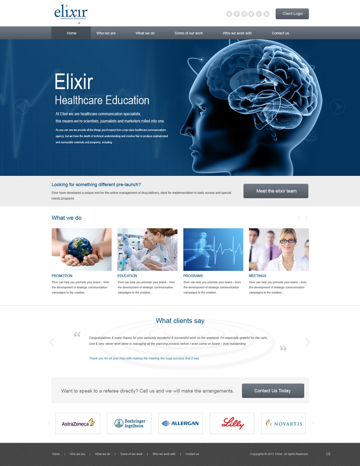 Web Design by pb for Elixir Healthcare Education | Design #2790159