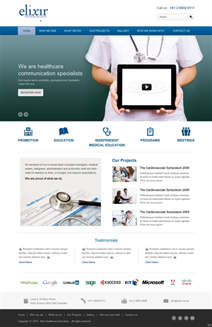 Web-Design von pb für Elixir Healthcare Education | Design: #2790166